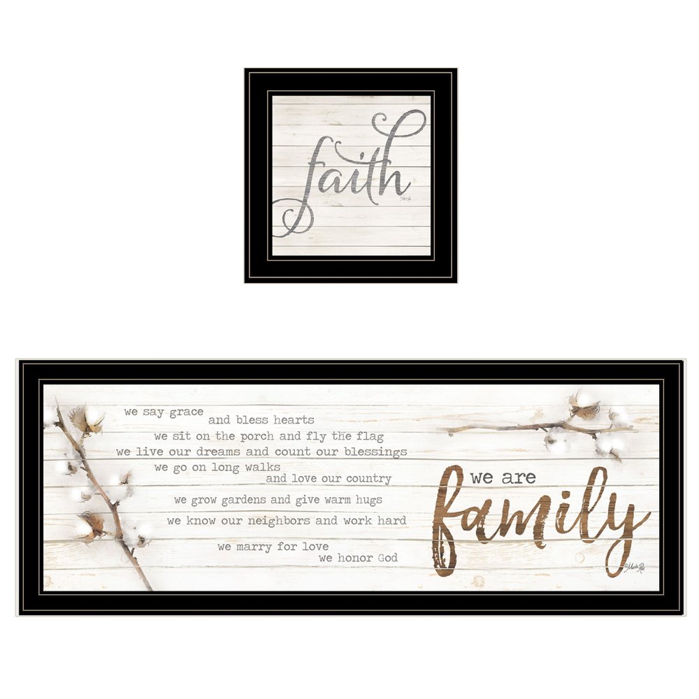 Set Of Two We are Family 1 Black Framed Print Wall Art HomeRoots