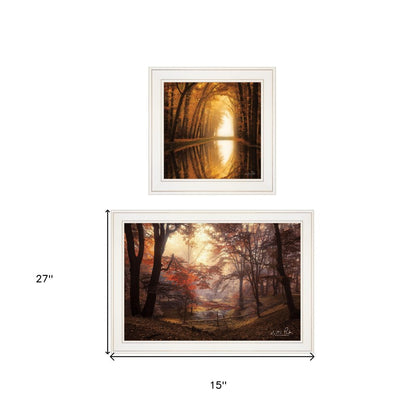 Set Of Two Natures Reflections 1 White Framed Print Wall Art HomeRoots