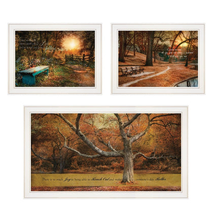 Set Of Three Tranquil Spaces 1 White Framed Print Wall Art HomeRoots