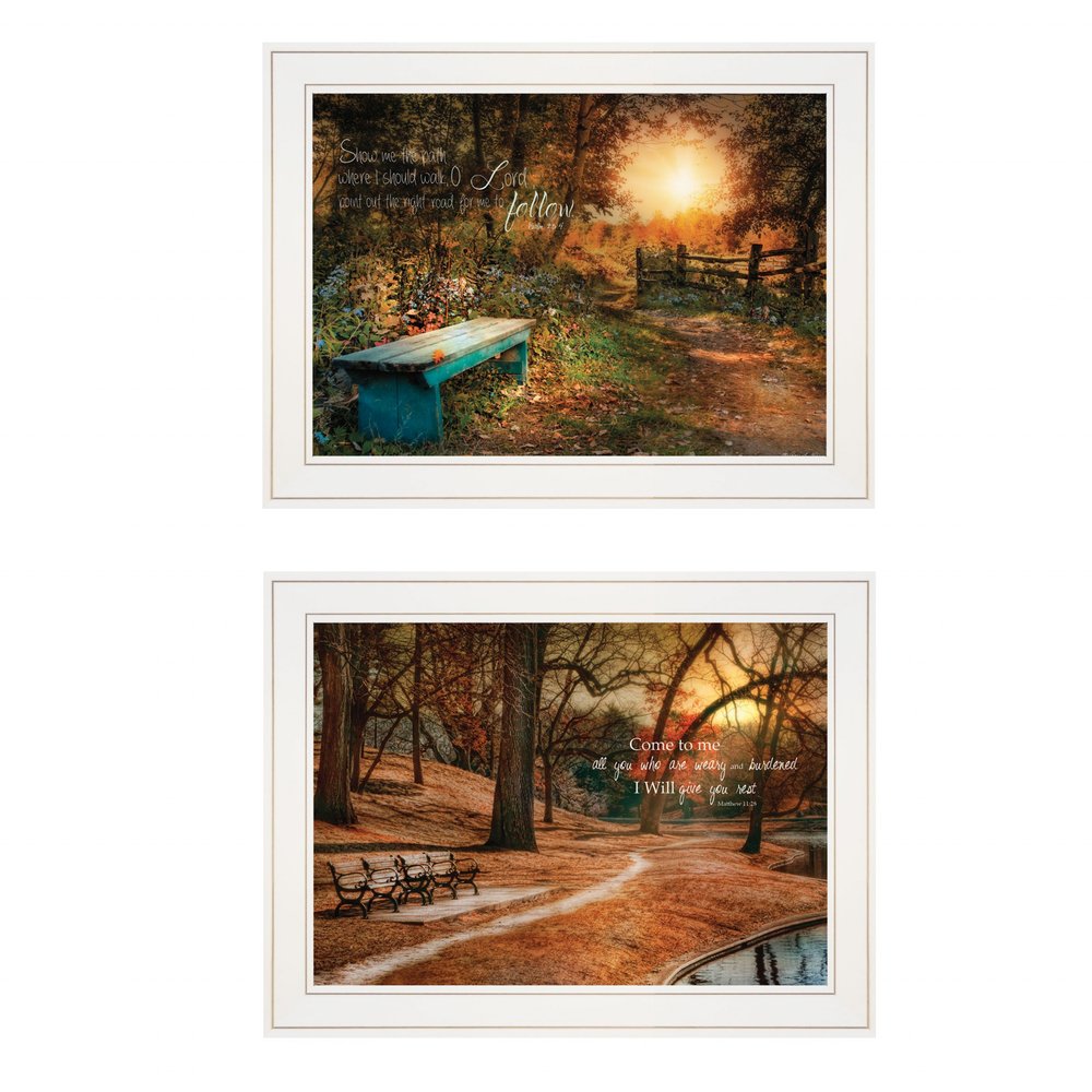 Set Of Two Resting Places 1 White Framed Print Wall Art HomeRoots