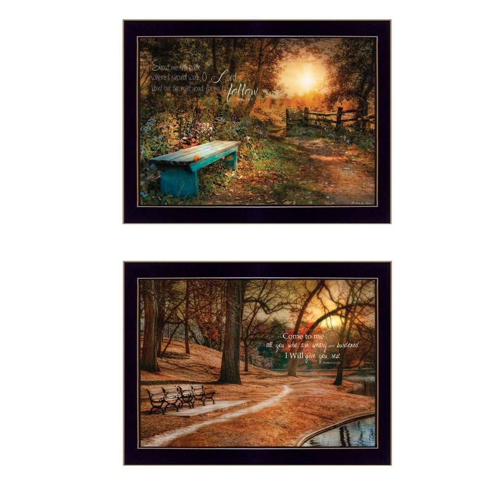 Set Of Two Resting Places 2 Black Framed Print Wall Art — view 1