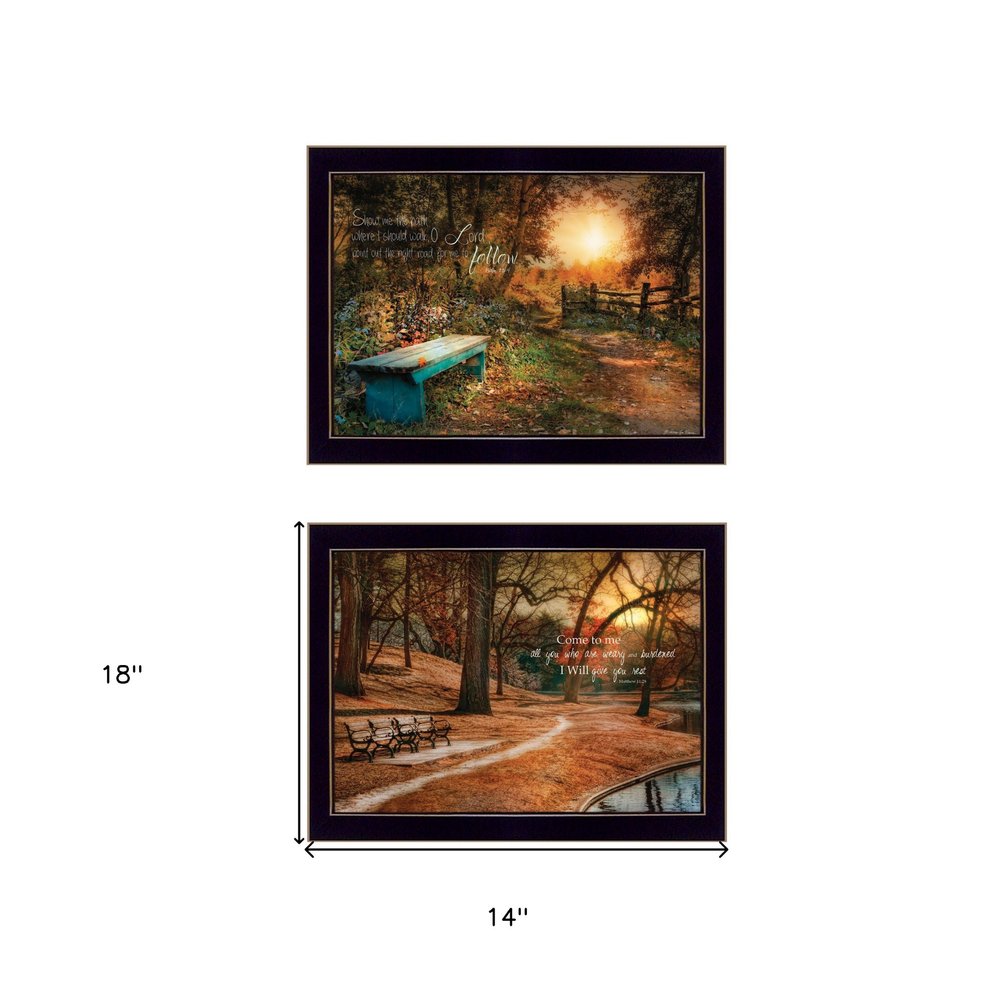 Set Of Two Resting Places 2 Black Framed Print Wall Art — view 3