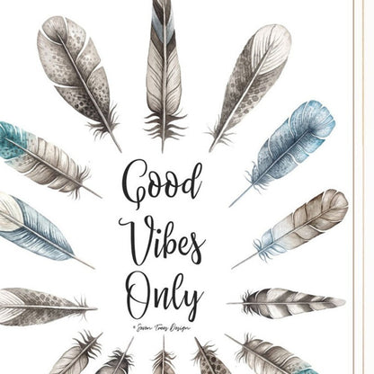 Set Of Two Good Vibes 1 White Framed Print Wall Art HomeRoots