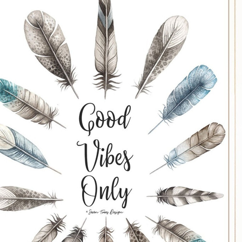 Set Of Two Good Vibes 1 White Framed Print Wall Art — view 10