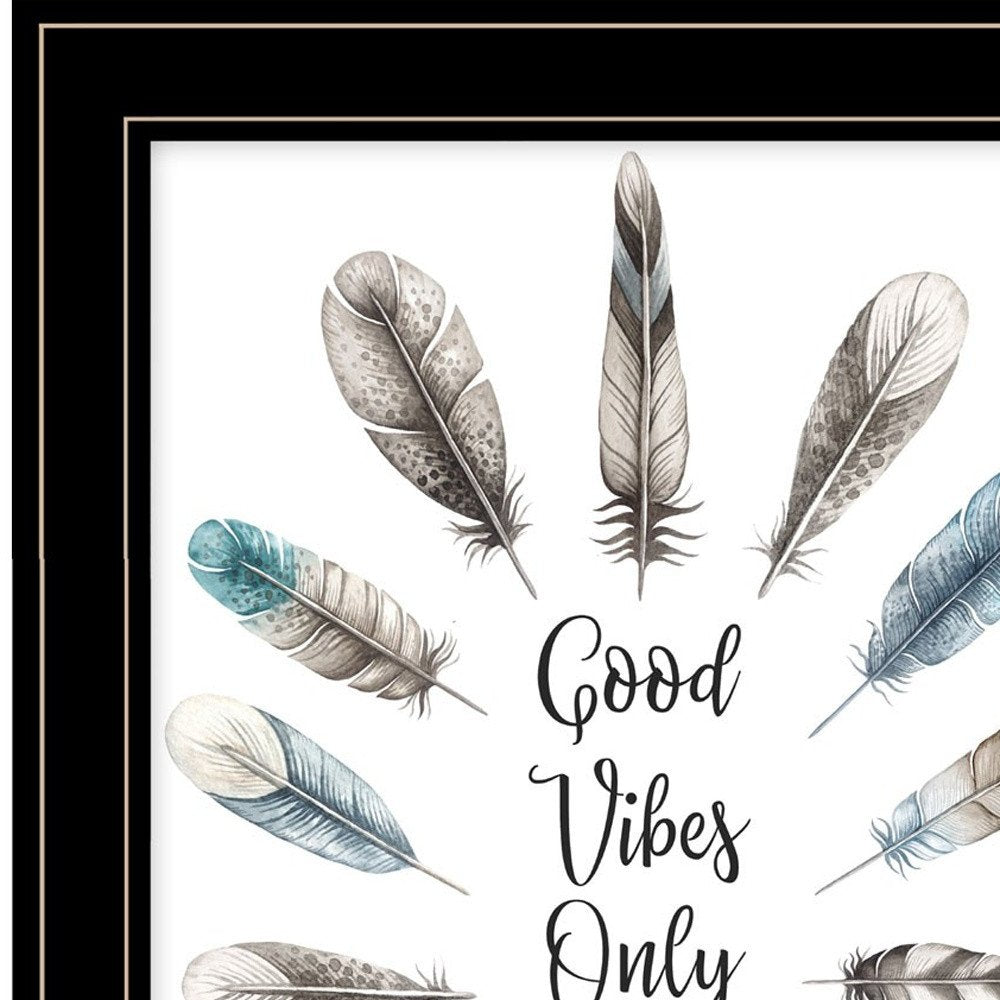 Set Of Two Good Vibes 2 Black Framed Print Wall Art — view 3