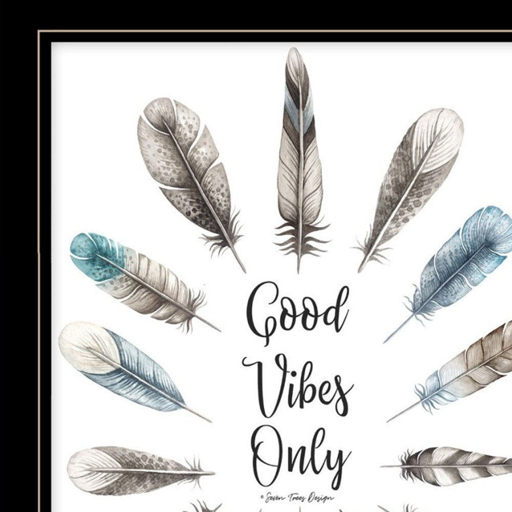 Set Of Two Good Vibes 2 Black Framed Print Wall Art HomeRoots