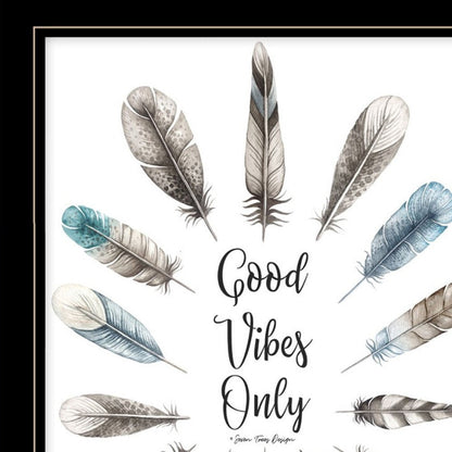 Set Of Two Good Vibes 2 Black Framed Print Wall Art HomeRoots