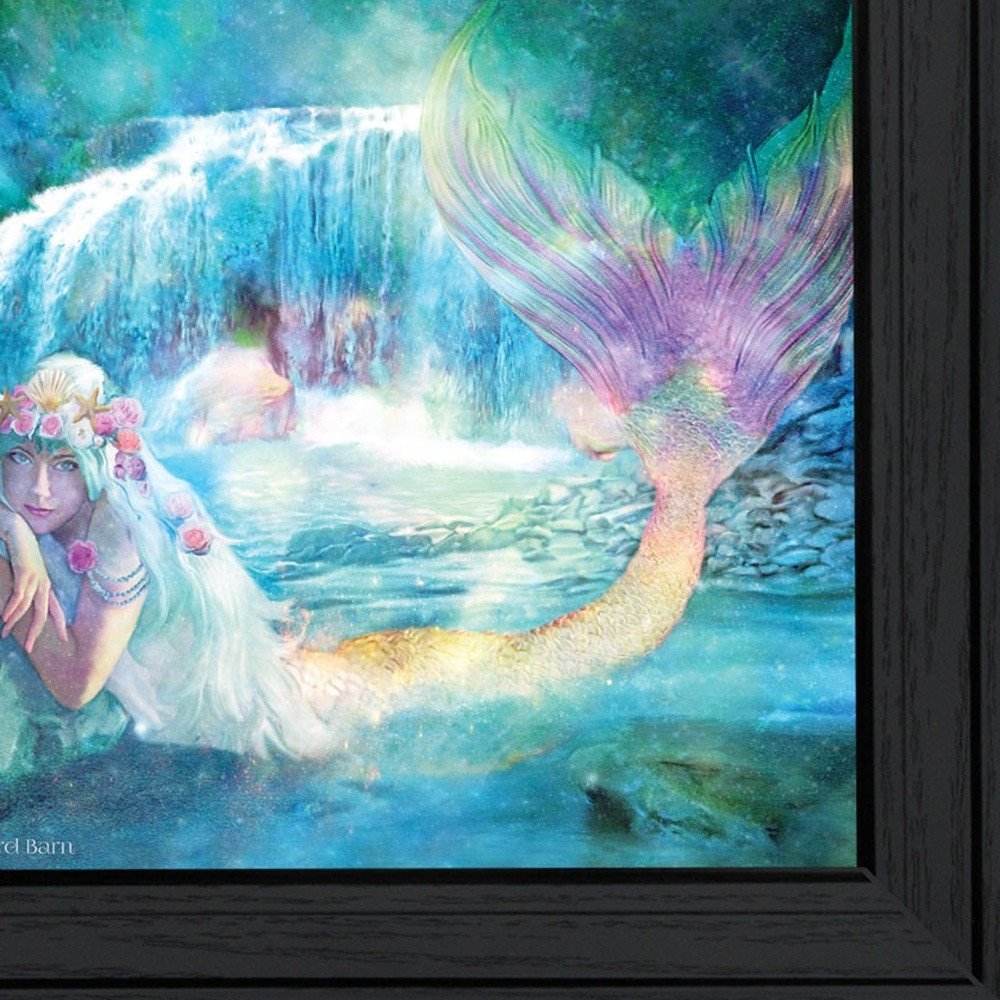 Set Of Two Mermaids 2 Black Framed Print Wall Art — view 3