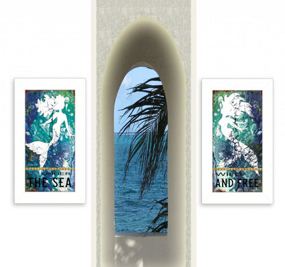 Set Of Two Under The Sea 1 White Framed Print Wall Art HomeRoots