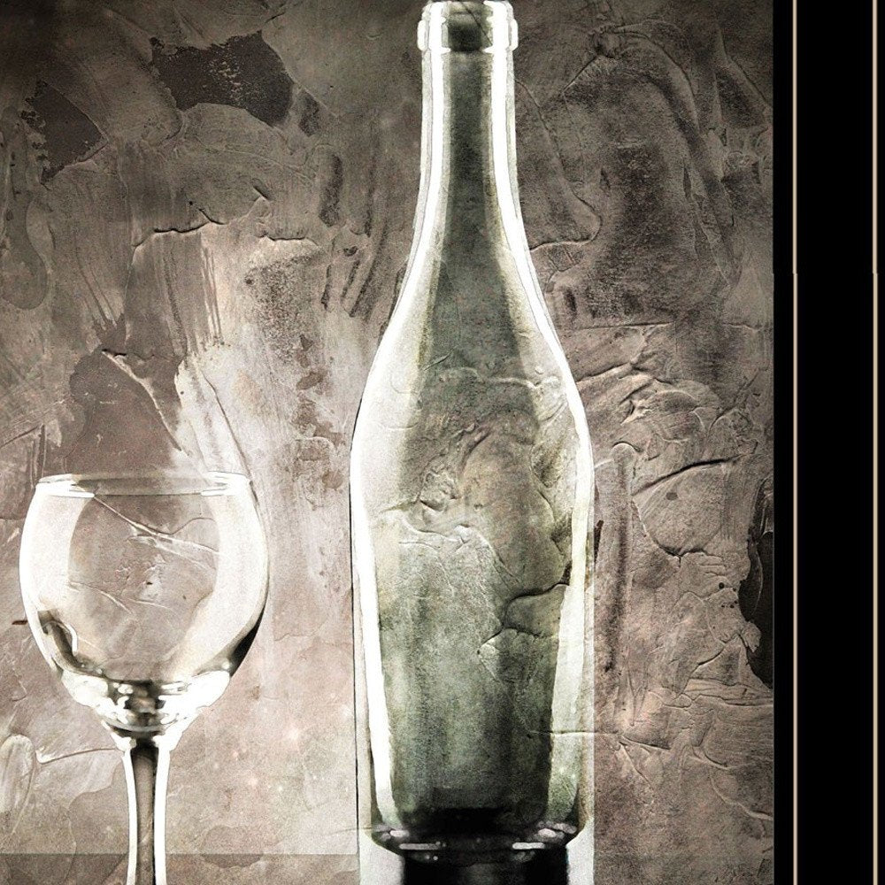 Set Of Two Moody Gray Glassware Still Life 3 Black Framed Print Kitchen Wall Art HomeRoots