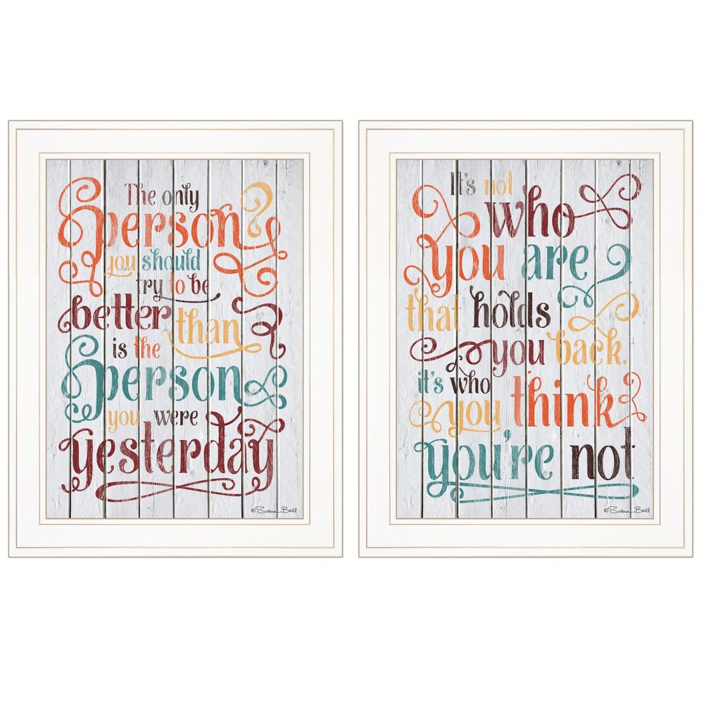 Set Of Two The Only Person 1 White Framed Print Wall Art HomeRoots