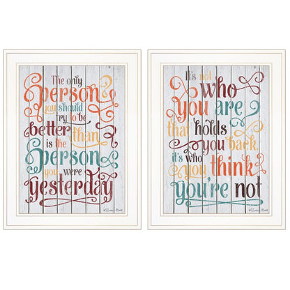 Set Of Two The Only Person 1 White Framed Print Wall Art HomeRoots