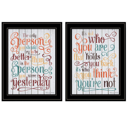 Set Of Two The Only Person 2 Black Framed Print Wall Art HomeRoots