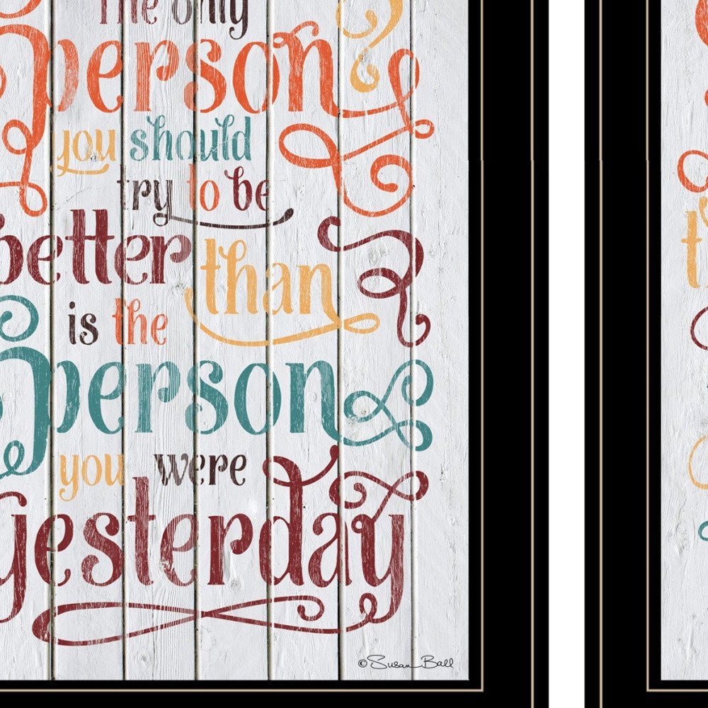 Set Of Two The Only Person 2 Black Framed Print Wall Art HomeRoots