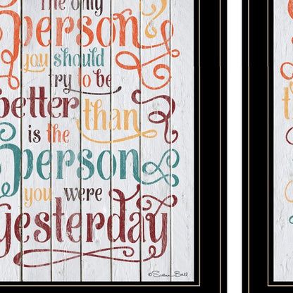 Set Of Two The Only Person 2 Black Framed Print Wall Art HomeRoots