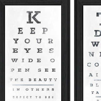 Set Of Two Eye Charts 4 Black Framed Print Wall Art HomeRoots