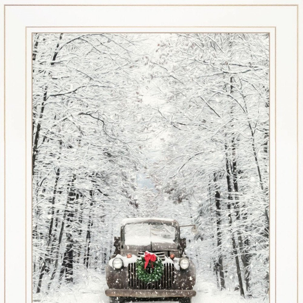 Set Of Two Antique Christmas 1 White Framed Print Wall Art — view 5