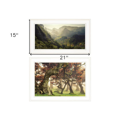 Set Of Two The Land of Hobbits 1 White Framed Print Wall Art HomeRoots