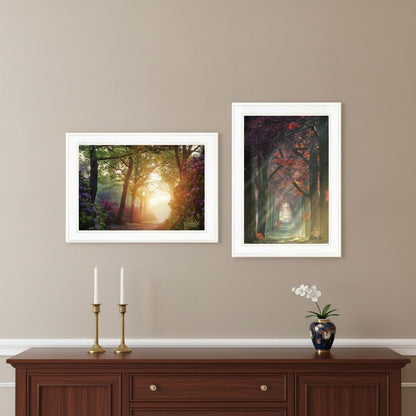 Set Of Two Path of Happiness 1 White Framed Print Wall Art HomeRoots