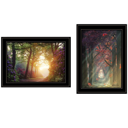 Set Of Two Path of Happiness 2 Black Framed Print Wall Art HomeRoots
