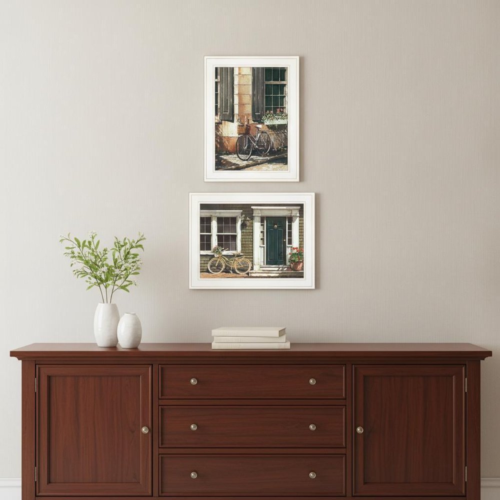 Set Of Two A Picnic Getaway 1 White Framed Print Wall Art — view 6