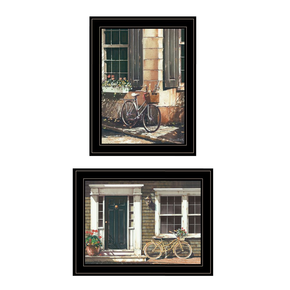 Set Of Two A Picnic Getaway 2 Black Framed Print Wall Art — view 4