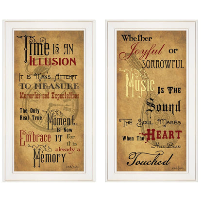 Set Of Two Joyful 1 White Framed Print Wall Art HomeRoots