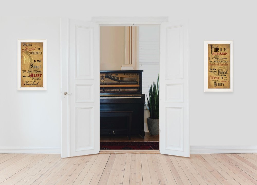 Set Of Two Joyful 1 White Framed Print Wall Art HomeRoots