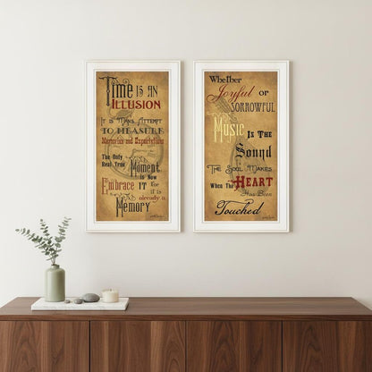 Set Of Two Joyful 1 White Framed Print Wall Art HomeRoots