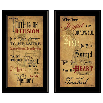 Set Of Two Joyful 2 Black Framed Print Wall Art HomeRoots