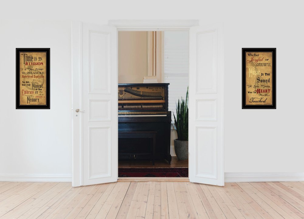Set Of Two Joyful 2 Black Framed Print Wall Art HomeRoots