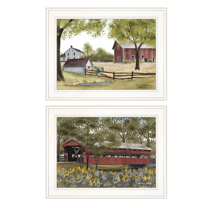 Set Of Two The Spring House 1 White Framed Print Wall Art HomeRoots