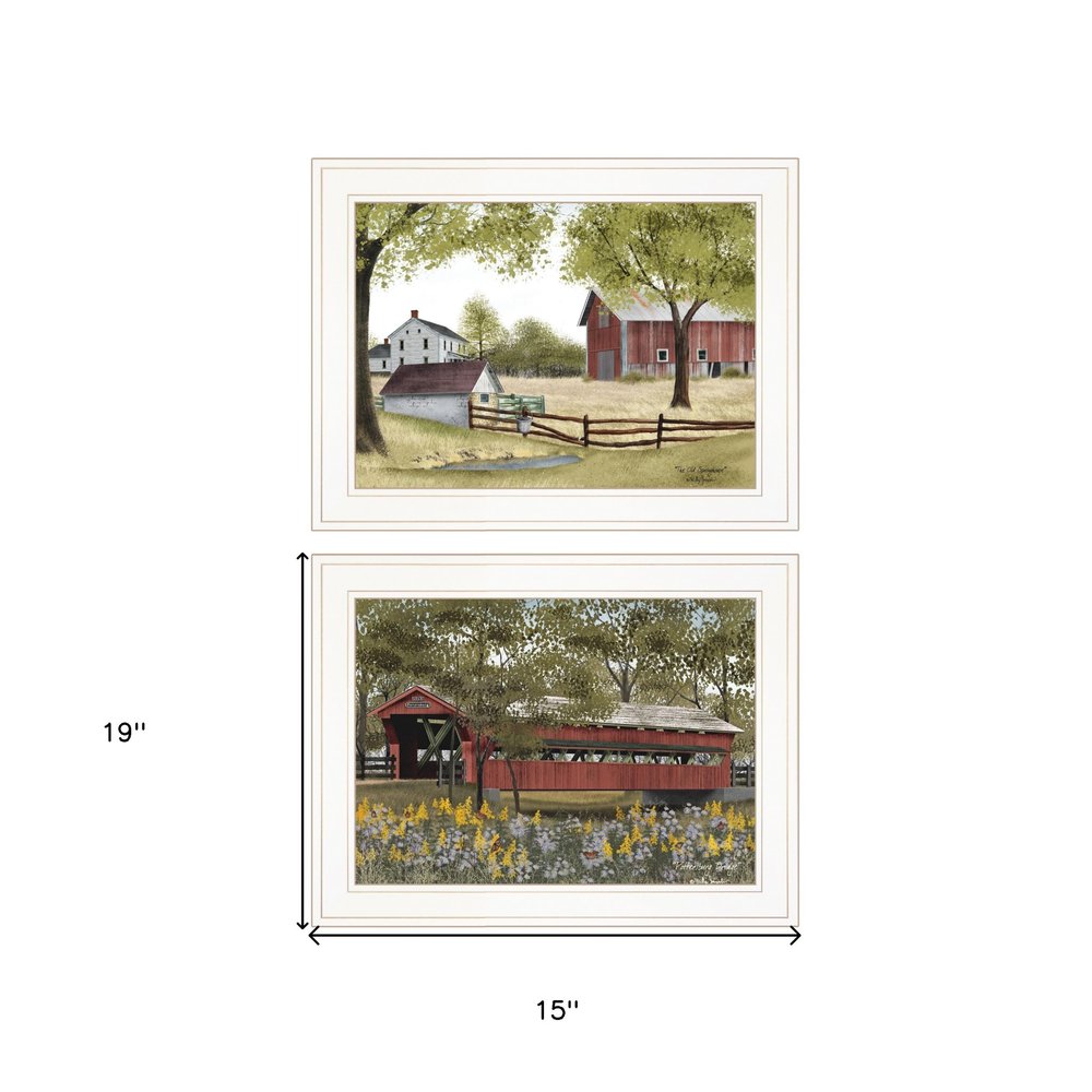 Set Of Two The Spring House 1 White Framed Print Wall Art HomeRoots