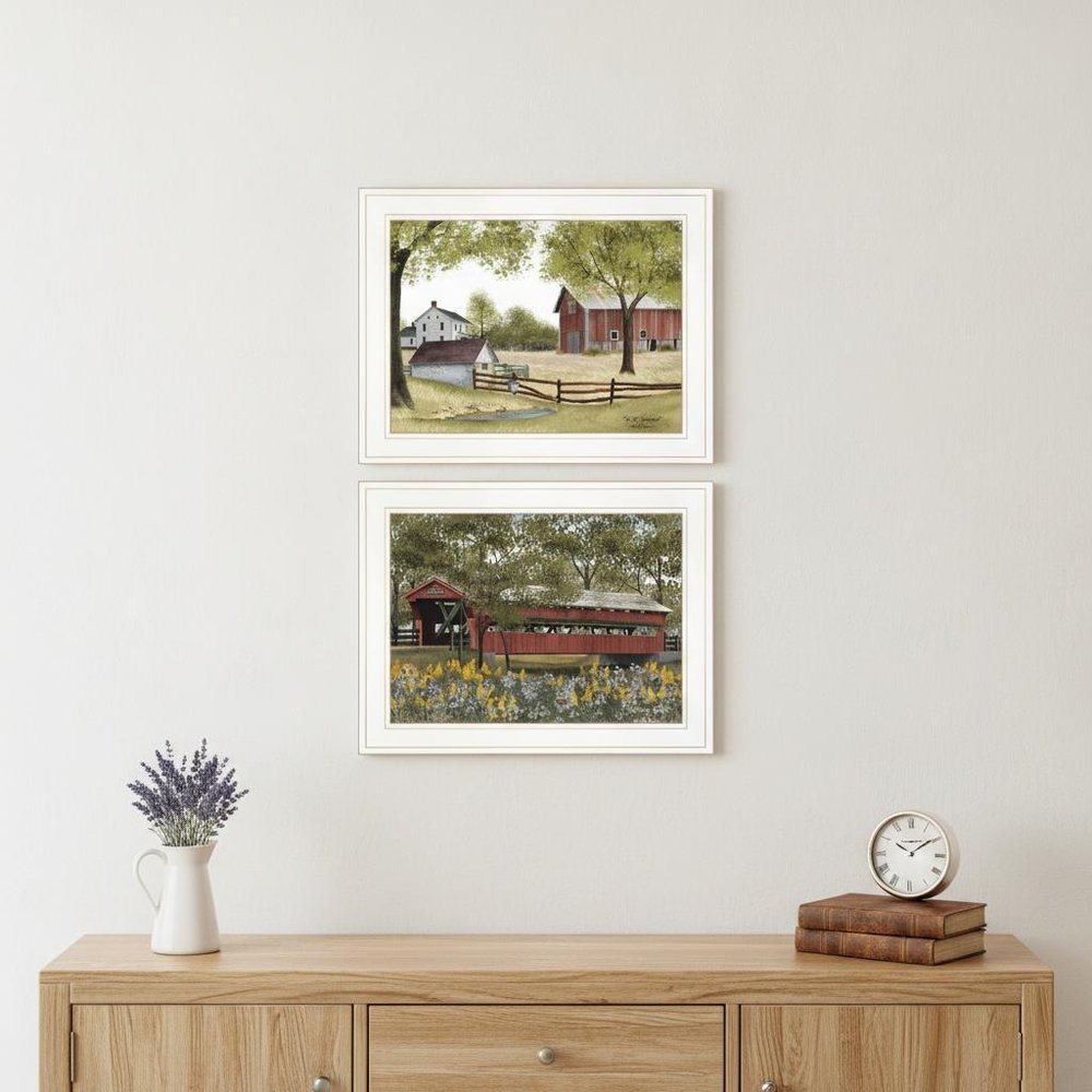 Set Of Two The Spring House 1 White Framed Print Wall Art HomeRoots