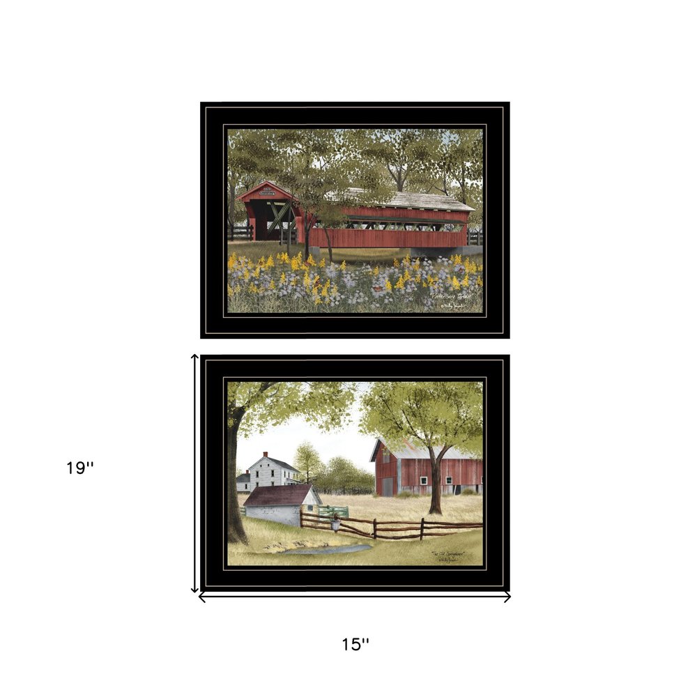 Set Of Two The Spring House 2 Black Framed Print Wall Art HomeRoots