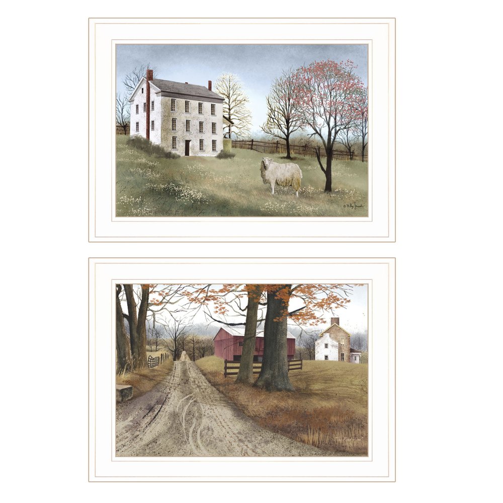 Set Of Two The Road Home 1 White Framed Print Wall Art HomeRoots