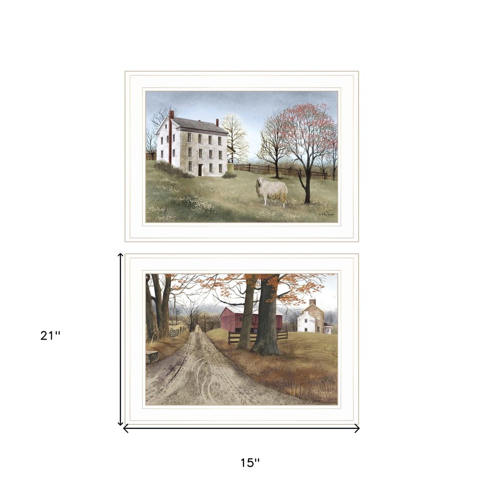 Set Of Two The Road Home 1 White Framed Print Wall Art HomeRoots
