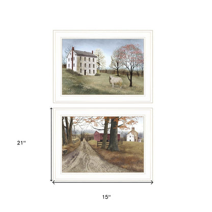 Set Of Two The Road Home 1 White Framed Print Wall Art HomeRoots