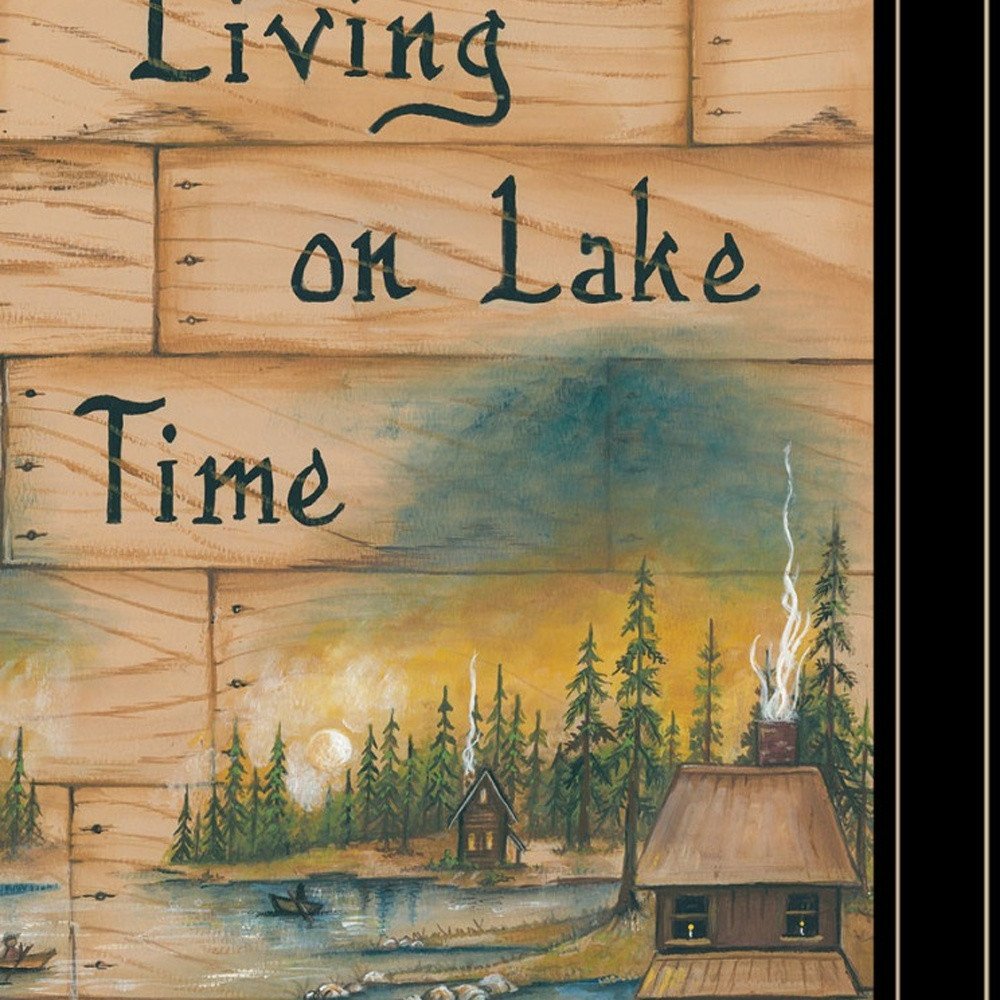 Set Of Two Living on the Lake 2 Black Framed Print Wall Art HomeRoots