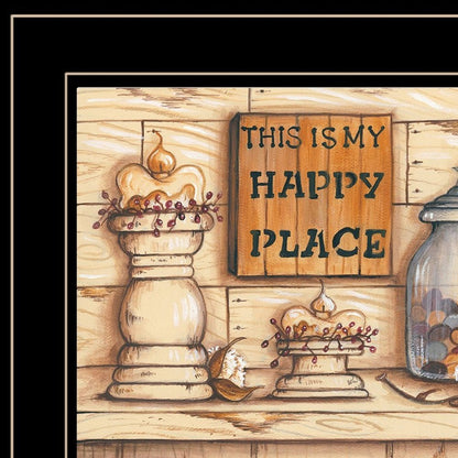 Set Of Two My Happy Place 2 Black Framed Print Wall Art HomeRoots