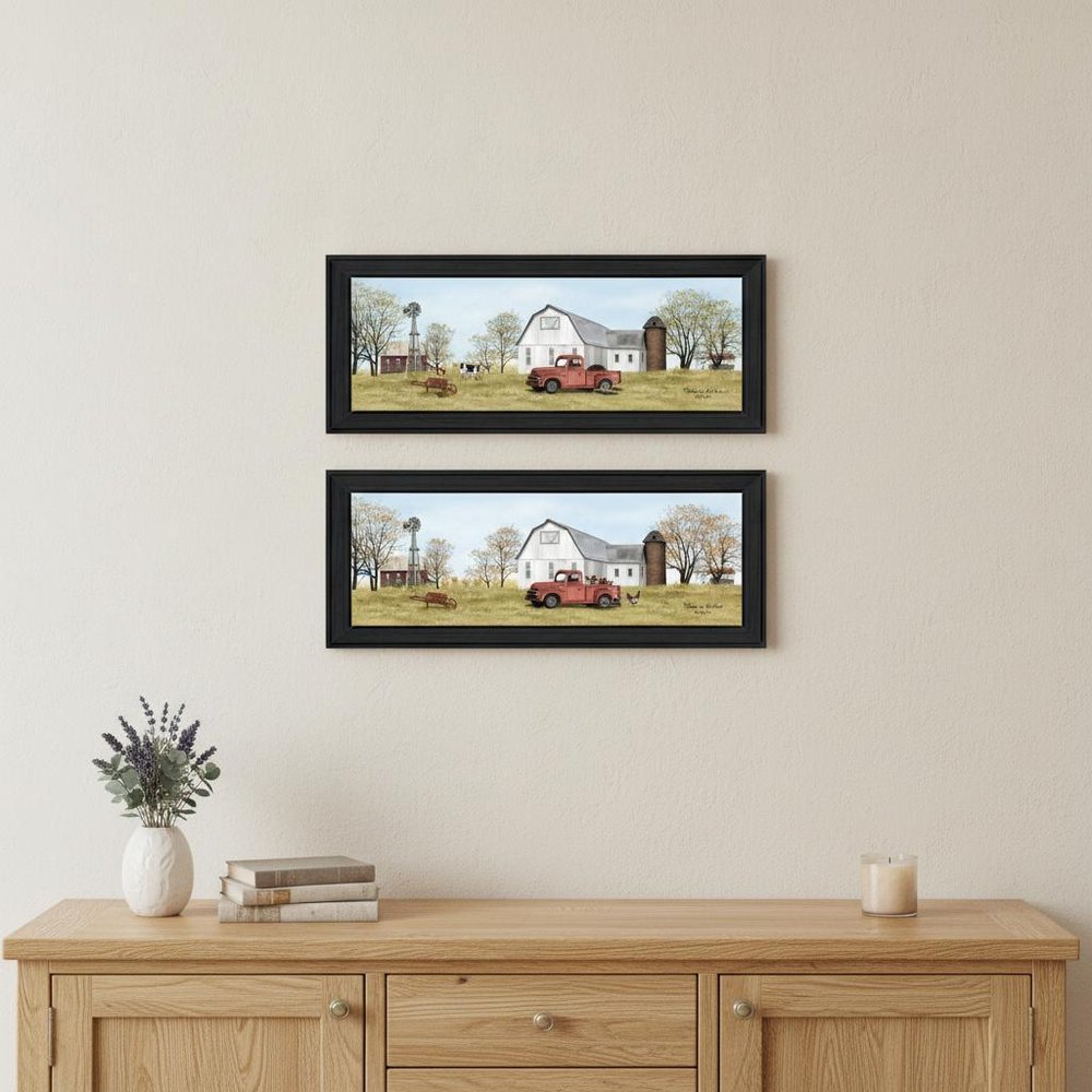Set Of Four Billy Jacobs Four Seasons Collection V Black Frame 1 Black Framed Print Wall Art HomeRoots