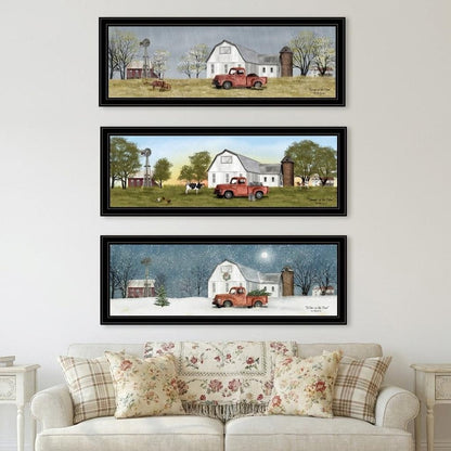 Set Of Four Billy Jacobs Four Seasons Collection VII 3 Black Framed Print Wall Art HomeRoots