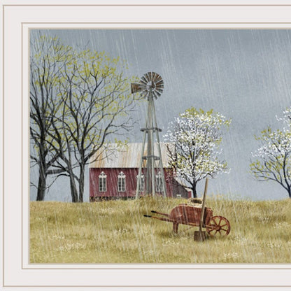 Set Of Two Billy Jacobs Summer or Spring Seasonal White Frame White Framed Print Wall Art HomeRoots