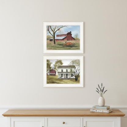 Set Of Two Summers End 1 White Framed Print Wall Art HomeRoots