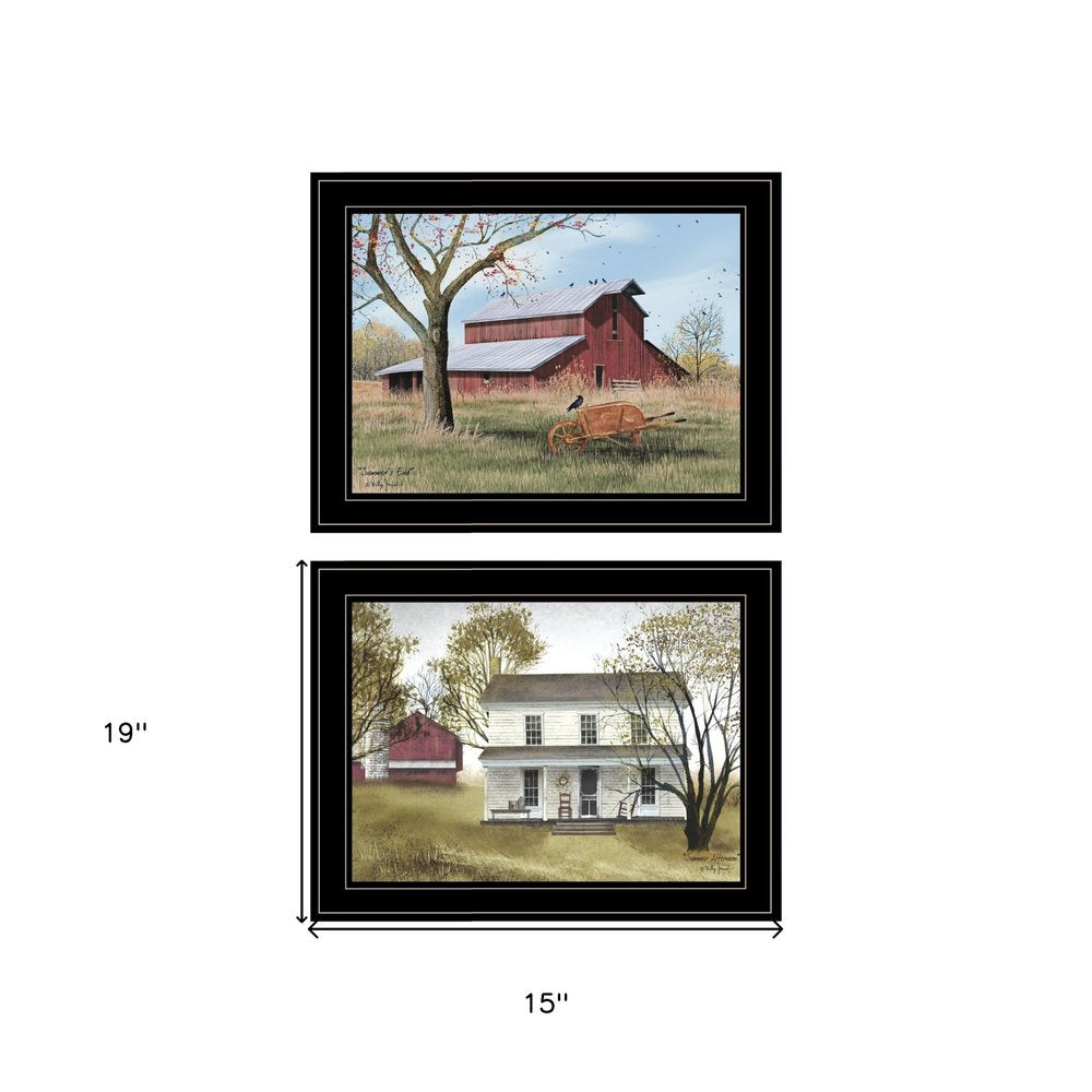 Set Of Two Summers End 2 Black Framed Print Wall Art — view 3