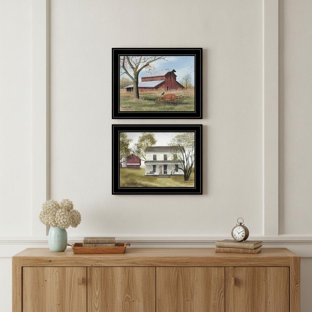 Set Of Two Summers End 2 Black Framed Print Wall Art — view 4