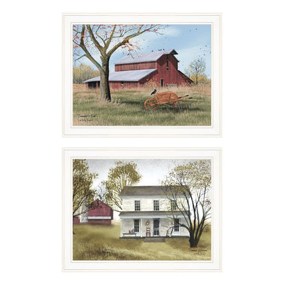 Set Of Two End of Summer 1 White Framed Print Wall Art HomeRoots