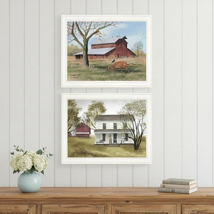 Set Of Two End of Summer 1 White Framed Print Wall Art HomeRoots