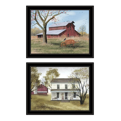 Set Of Two End of Summer 2 Black Framed Print Wall Art HomeRoots