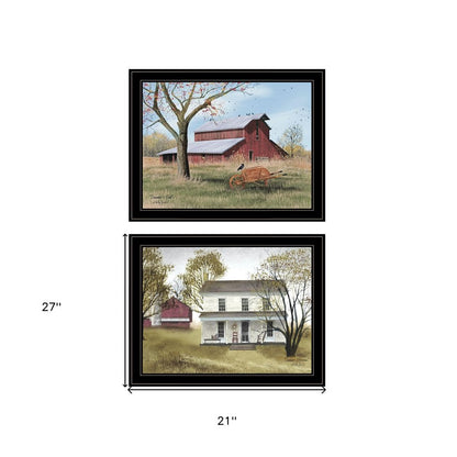 Set Of Two End of Summer 2 Black Framed Print Wall Art HomeRoots